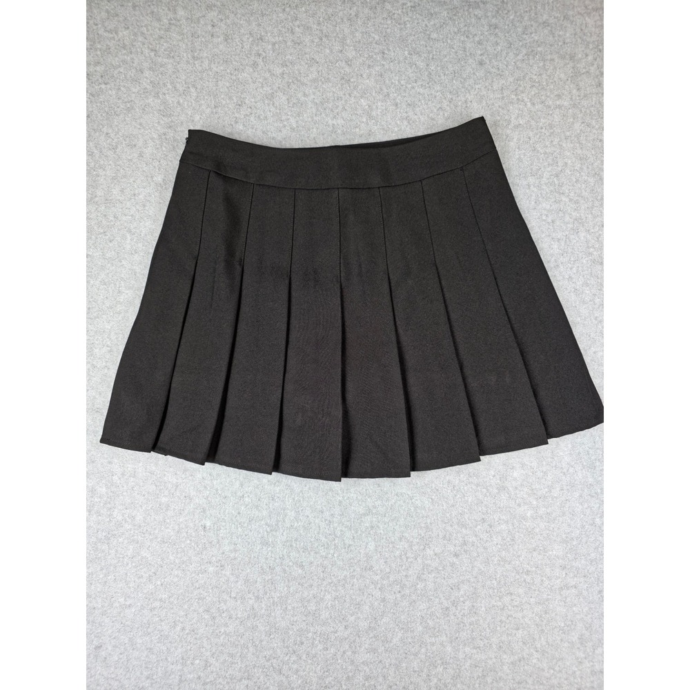 Fashion&dyt Black Pleated Mini Skort High Waisted School Girl Skirt Size M